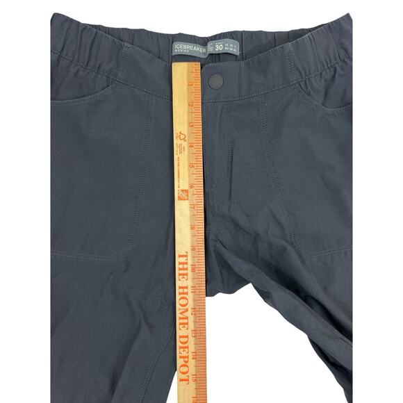 Icebreaker Merino Gray Wool Connection Crop Jogger Pants Sz 10 - Picture 3 of 7